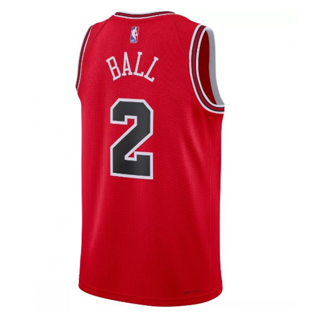 Men's Chicago Bulls Lonzo Ball #2 Red Swingman Jersey - Icon Edition-Pro Kit Vault | Brand New 26/27 Sports Jerseys